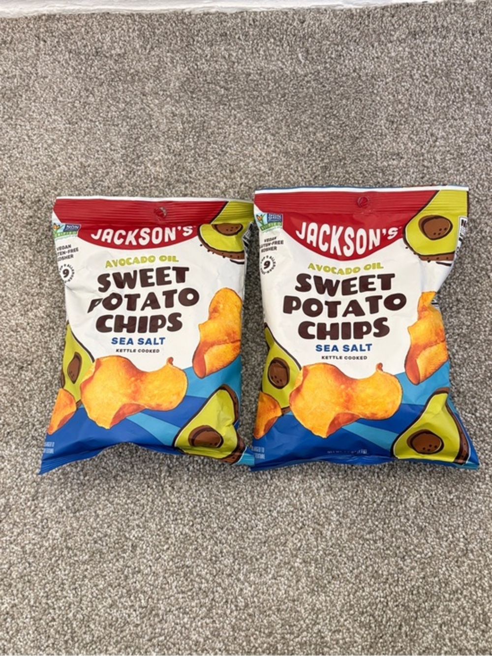 Jackson's Avocado Oil Sweet Potato Chips - Sea Salt (2 Bags)